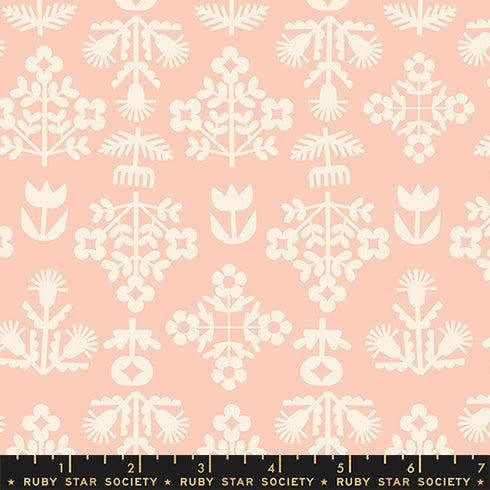 PREORDER Paper Cuts 2 Fresh Cut Flowers in Peach Puff RS1112 13 - Ruby Star Society Sold by the Half Yard